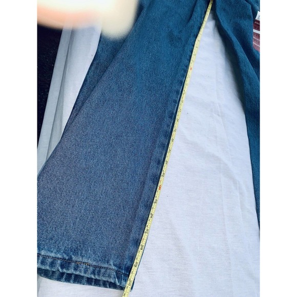 36x30 Rustler Regular Fit Straight Leg Mens Hardworking Denim Blue Jeans Issue - Picture 7 of 12